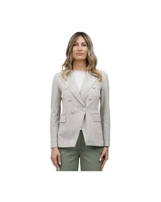 Circolo 1901 Jassen ,Grijs ,Canvas Effect Blazer in het Gray