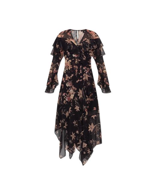 AllSaints Kleedjes ,Zwart ,Fresca Jurk in het Black