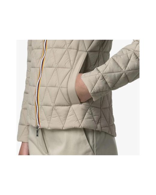 K-Way Gray Lil Diamond Gesteppte Warme Jacke