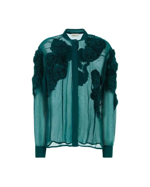 Dries Van Noten Chowsa Emb Shirt in het Green