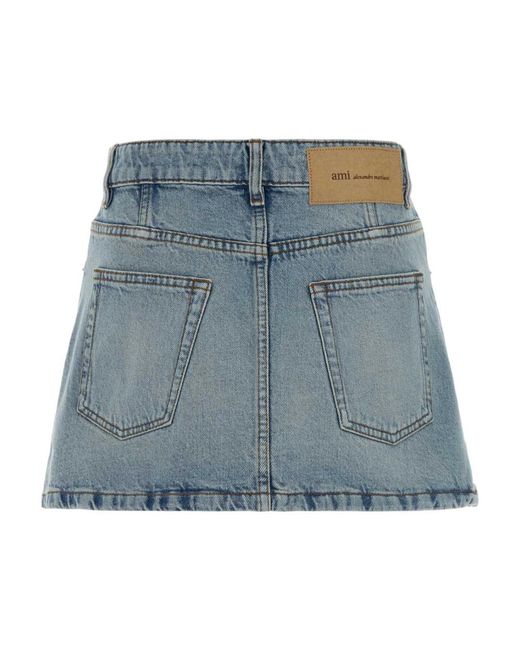 AMI Blue Denim Skirts