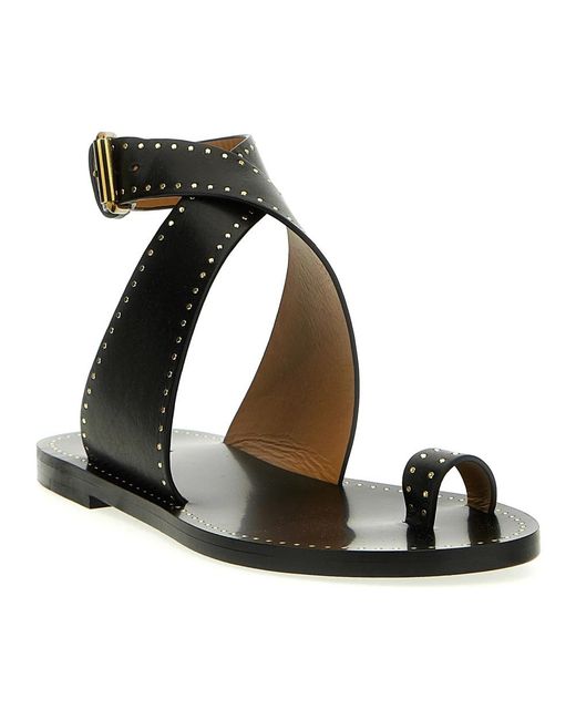 Isabel Marant Black Flat Sandals