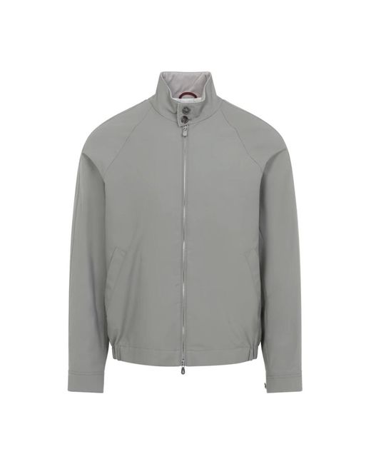 Brunello Cucinelli Jassen ,Grijs ,Katoen Cotton Blend Blouson Jacket in het Gray voor heren