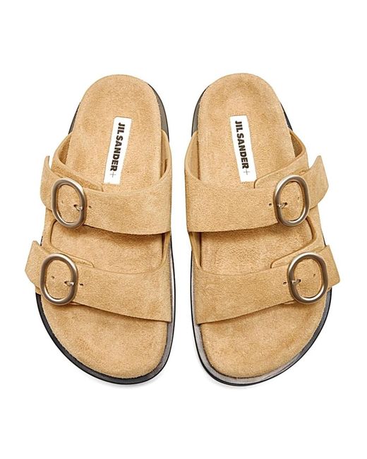 Jil Sander Brown Sliders