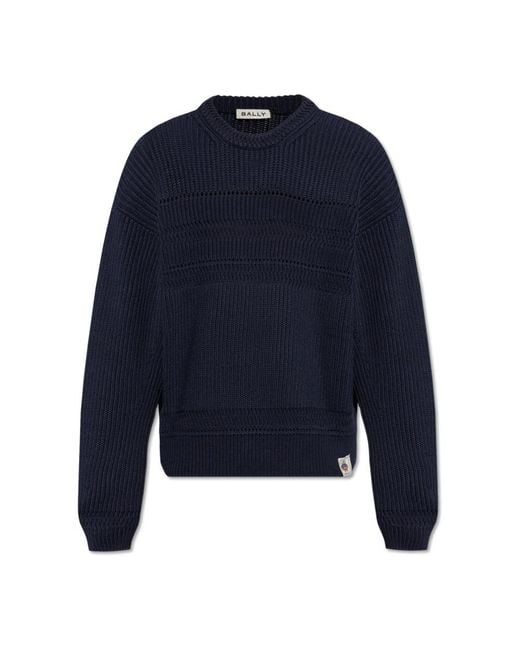 Round-Neck Knitwear di Bally in Blue da Uomo