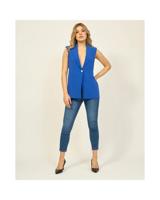 Patrizia Pepe Blue Vests