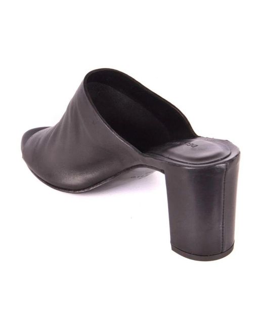 Roberto Del Carlo Gray Heeled Mules
