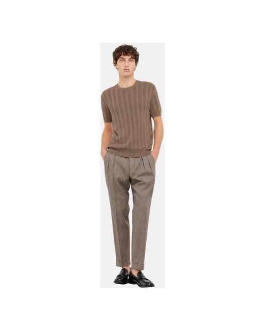 Manuel Ritz Brown Round-Neck Knitwear for men