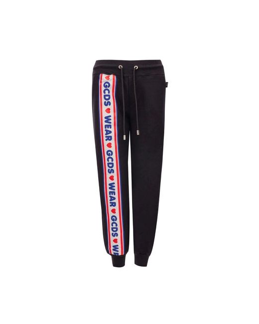 Gcds Blue Jogging Long Sweatpants With Logo