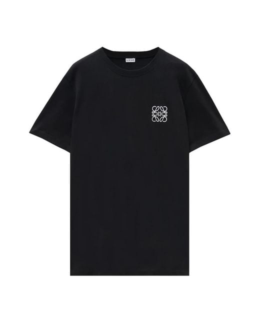 Loewe Anagram Katoenen T-Shirt in het Black voor heren