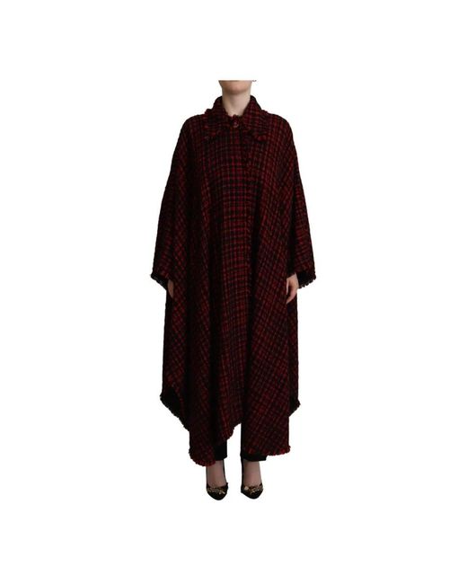 Dolce & Gabbana Red Single-Breasted Coats