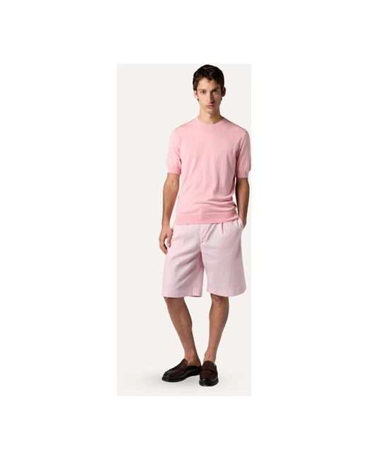 Ballantyne Seide baumwolle t-shirt elegantes design regular fit in Pink für Herren