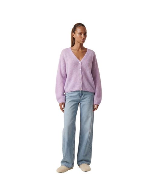 American Dreams Truien & Vesten ,Paars ,Wol Cornelia Cardigan in het Purple