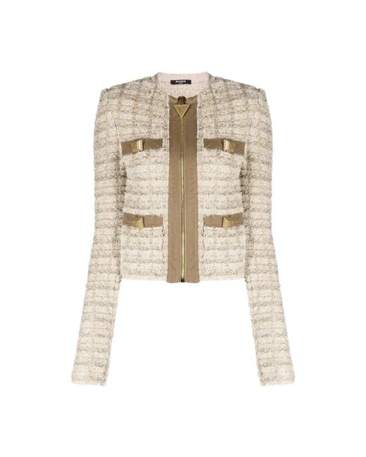Balmain Natural Tweed Jackets