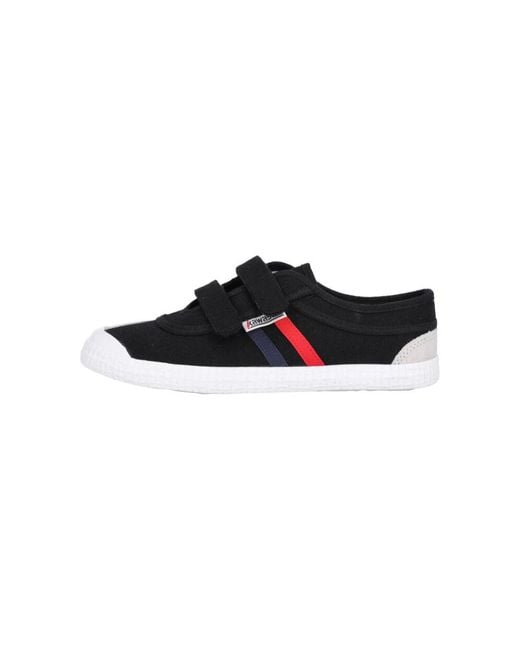 Kawasaki Black Retro schuh mit klettverschluss schwarz