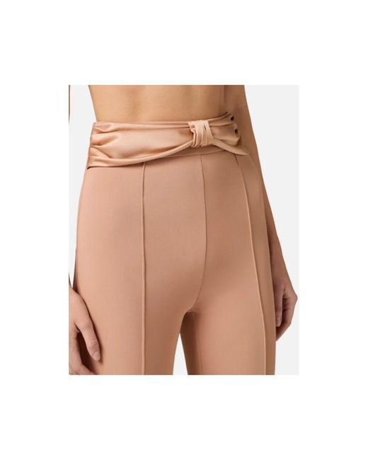 Elisabetta Franchi White Wide Trousers