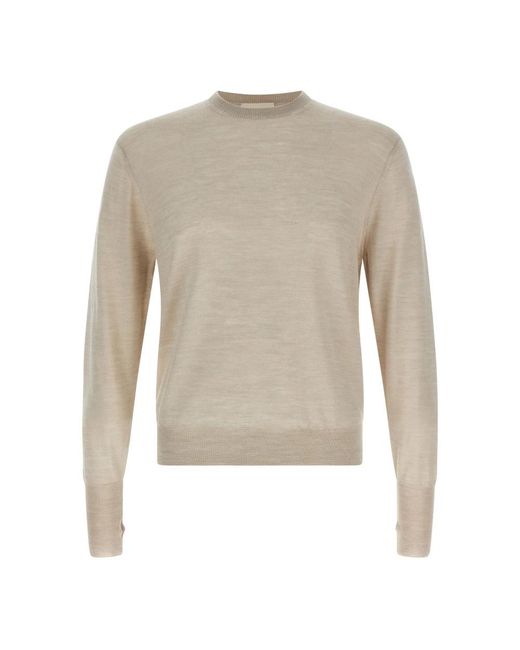 Ma'ry'ya Gray Round-Neck Knitwear for men