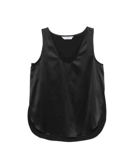 Max Mara Sleeveless Tops in het Black