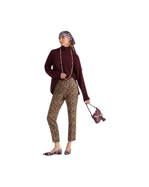 Maliparmi Brown Straight Trousers