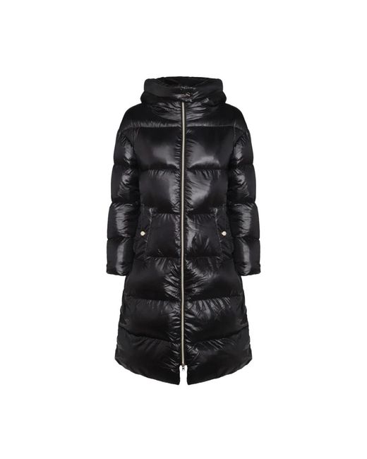 Herno Zwarte Donsjas Met Capuchon in het Black