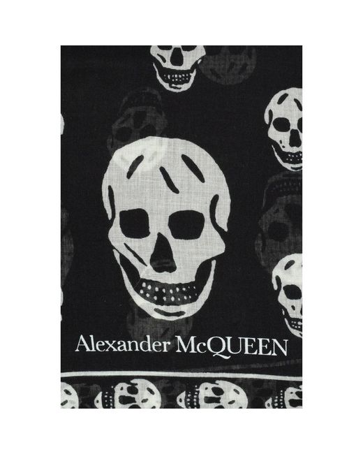 Alexander McQueen Schal mit logo in Black für Herren