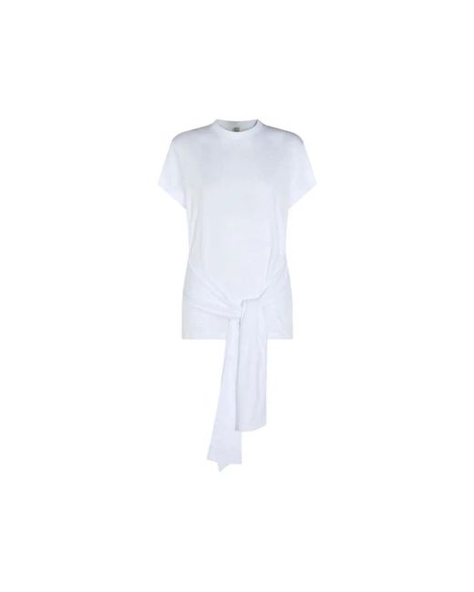 Totême  Tops ,Wit ,Katoen Tie-Waist Jersey Top in het Blue