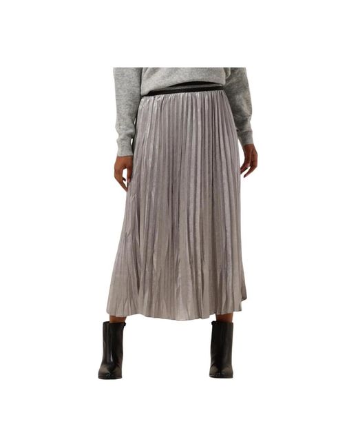Summum Gray Plisseerock Lamée Metallic