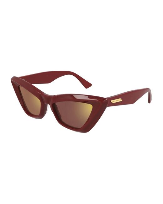Sunglasses bv1101s 007 di Bottega Veneta in Red