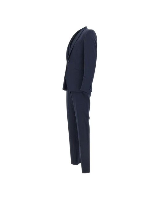 Corneliani Blue Single Breasted Suits for men