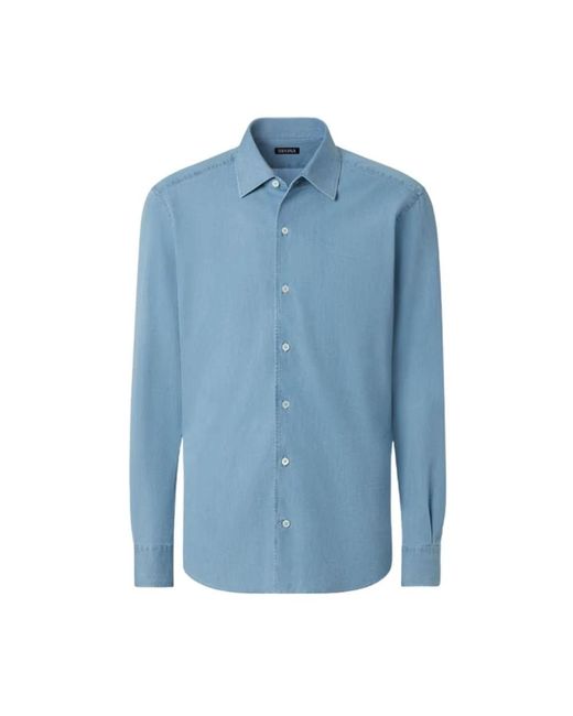 Zegna Blue Casual Shirts for men