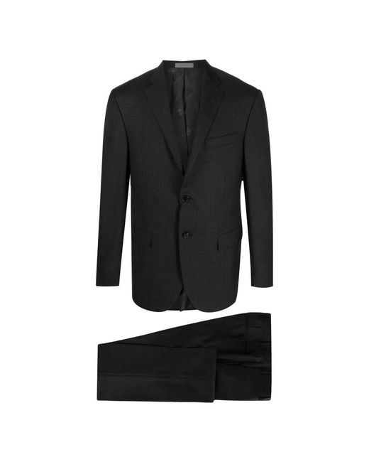 Corneliani Black Single Breasted Suits for men