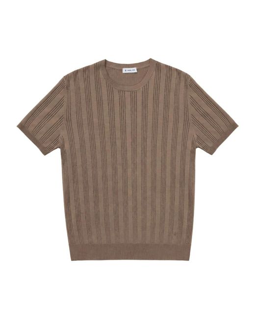 Manuel Ritz Brown Round-Neck Knitwear for men