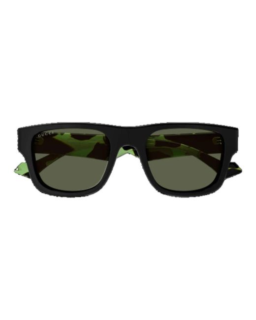 Gucci Green Minimalische quadrache acetat-sonnenbrille