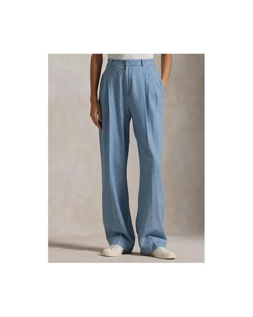 Polo Ralph Lauren Blue Straight Trousers