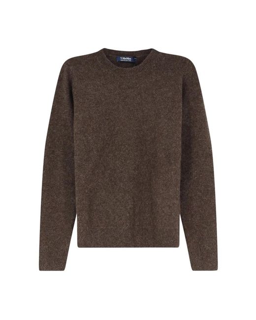 Max Mara Brown Round-Neck Knitwear