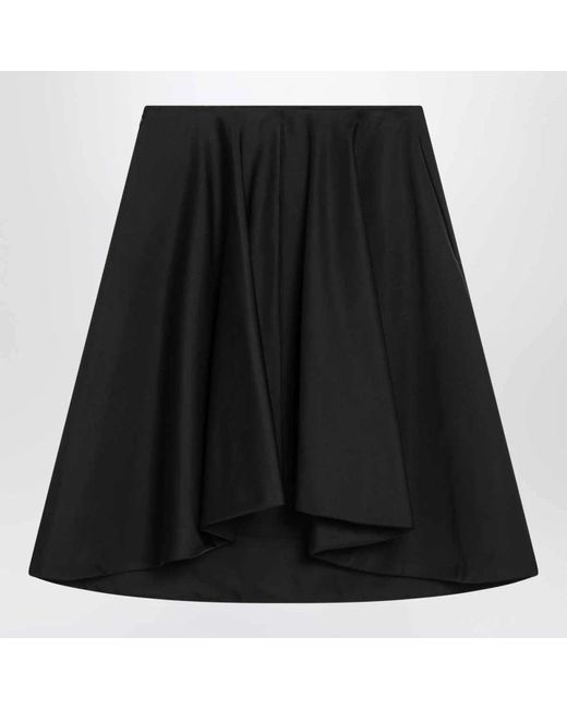 McQueen Rokken ,Zwart ,Leer Asymmetrische Rok in het Black