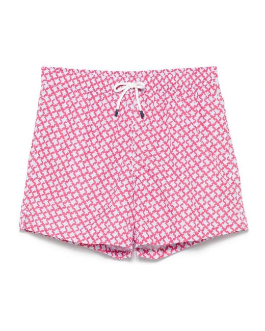 Fedeli Polyester badehose mit elastischem gürtel in Pink für Herren