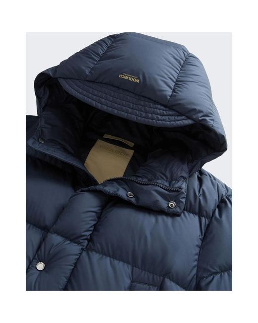 Woolrich Jassen ,Blauw ,Polyester Cloud Davis Parka in het Blue voor heren