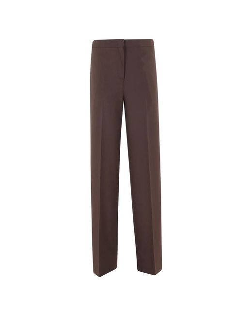 Semicouture Brown Straight Trousers