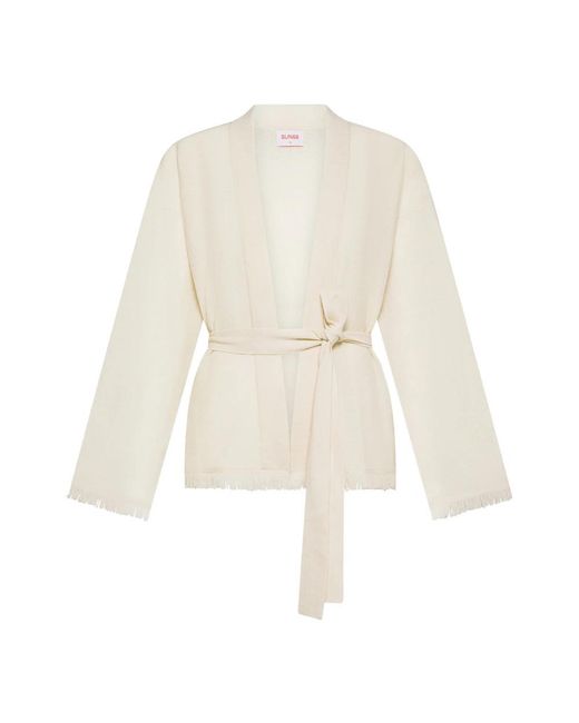 Cardigans Sun 68 en coloris White