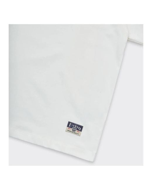 Evisu T-shirt mit möwenprint und pins in White für Herren