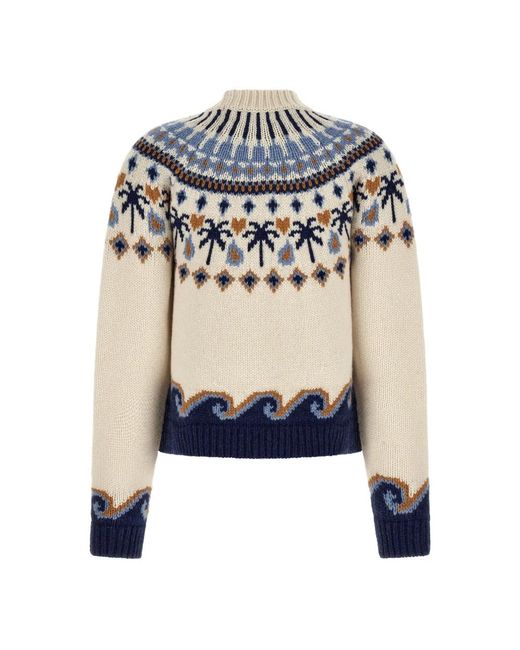 Alanui Sweet Winter Sweater in het Blue