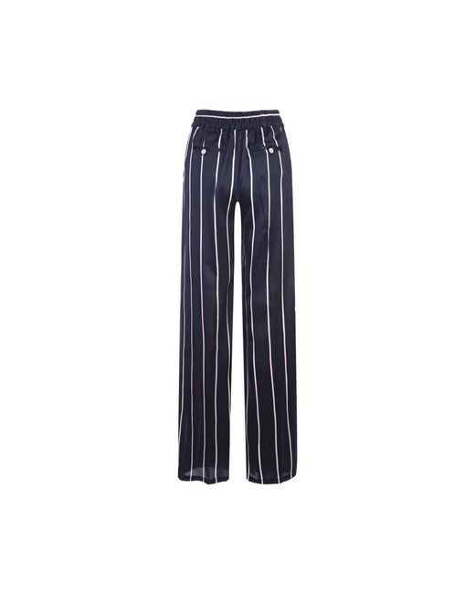 Kiton Blue Wide Trousers