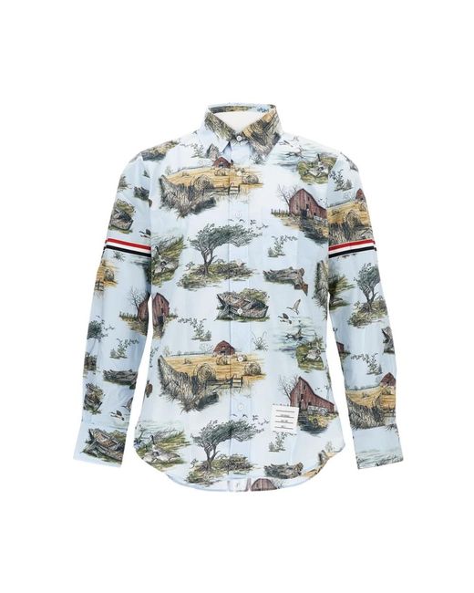 Thom Browne Blue Casual Shirts for men
