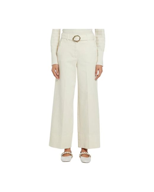 Marella Natural Weite Bein Creme Hose