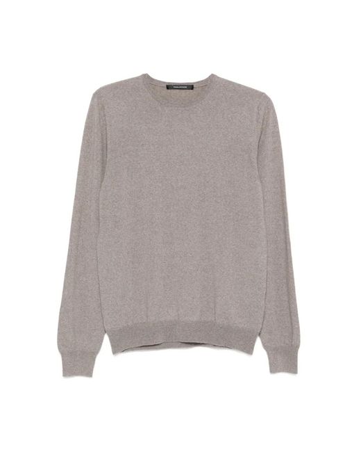Round-Neck Knitwear Tagliatore pour homme en coloris Gray