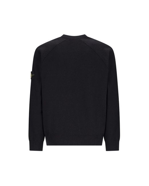 Stone Island Blue Round-Neck Knitwear for men