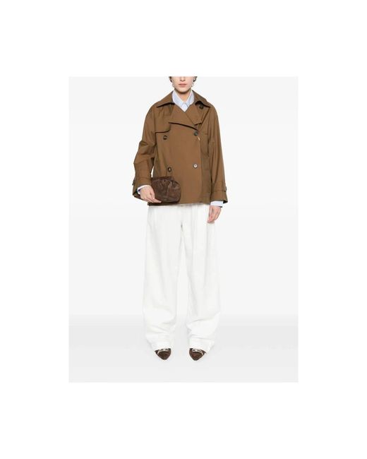 Max Mara Brown Double-Breasted Coats