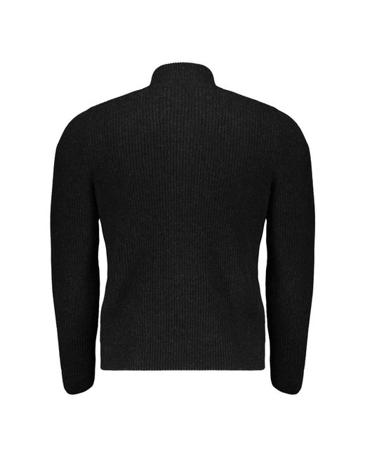 Moorer Zip Cardigan in het Black voor heren