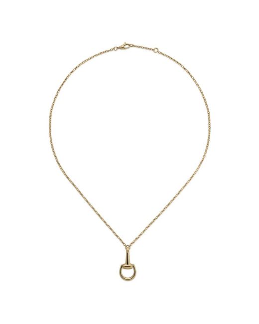 Gucci Metallic Horsebit Necklace